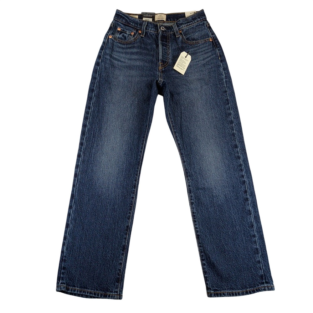Levis Premium 501 Curve High Rise Straight Leg Jeans Dark Wash 26x28 NWT